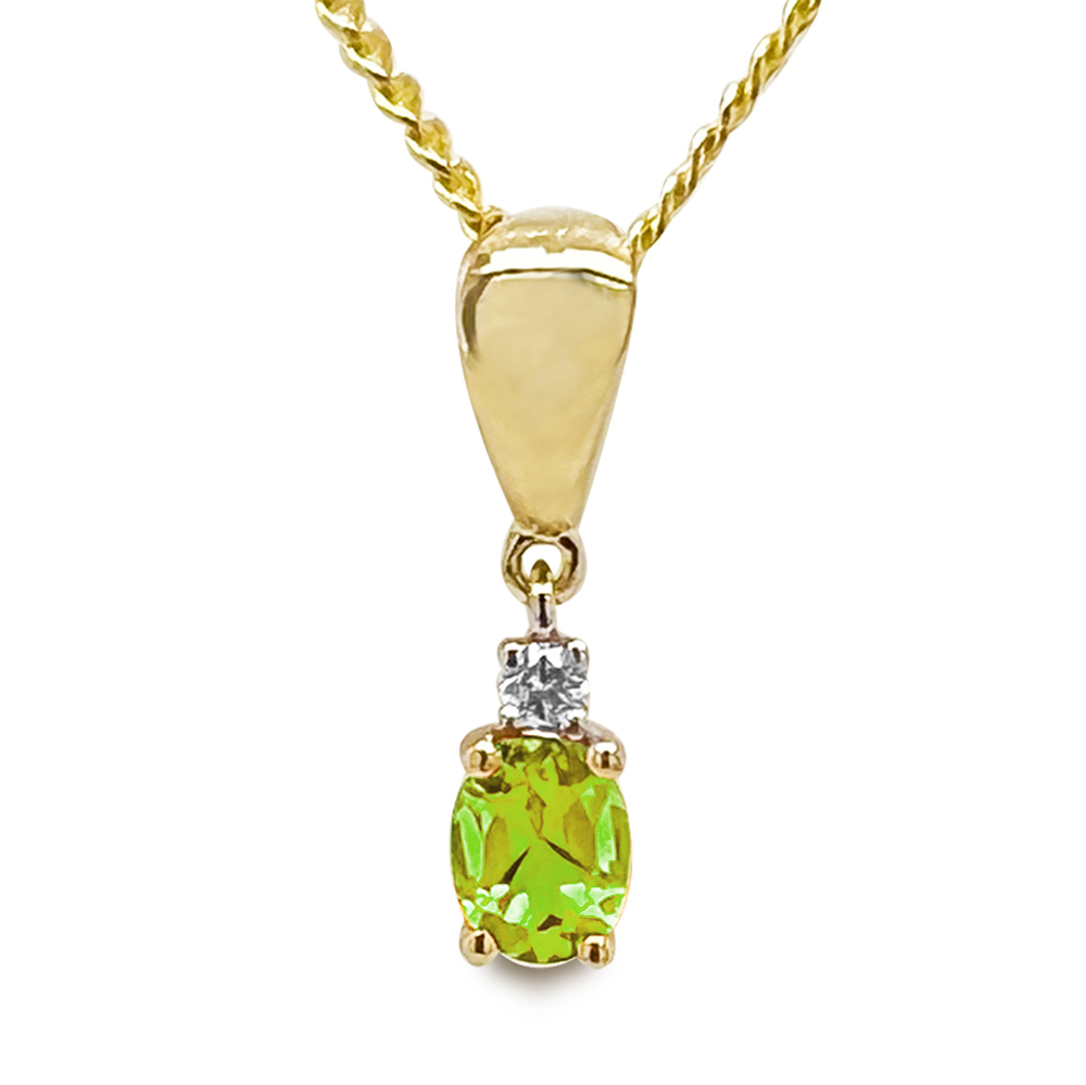 Peridot and Diamond Pendant