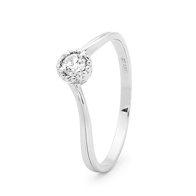 Engagement Ring - Platinum - 0.15 Carat Diamonds