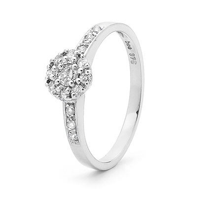 White Dianne Engagement Ring - Platinum 950