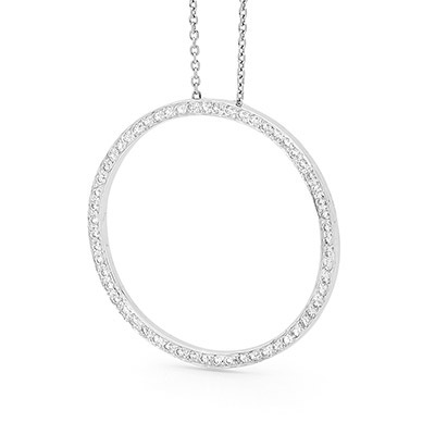 Platinum Diamond  "Circle of life" Pendant