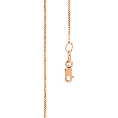 Rose Gold Chain &quot;Fine Curb Link&quot; - 45 cm