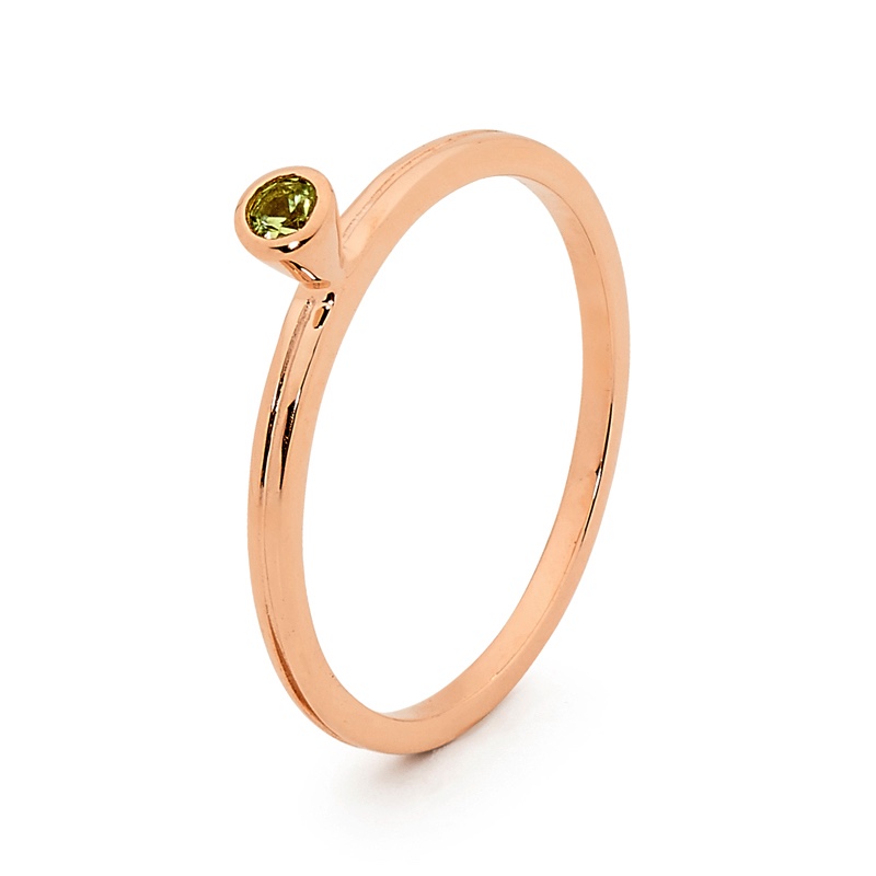 Mix and Match Rose Gold Ring with Peridot
