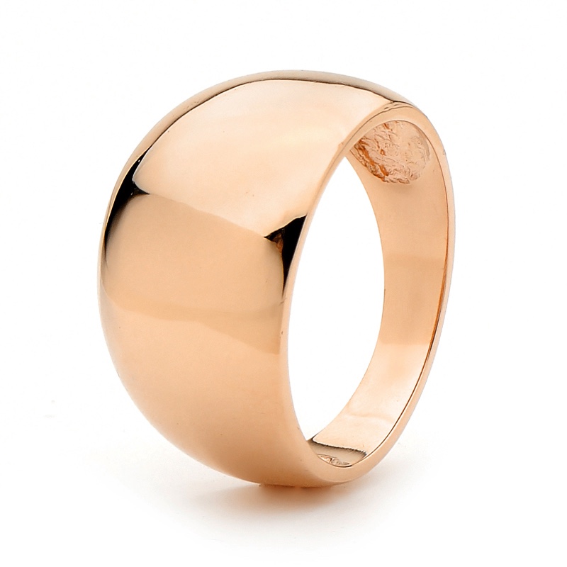 Gold Ring - Wide Dome - Rose Gold