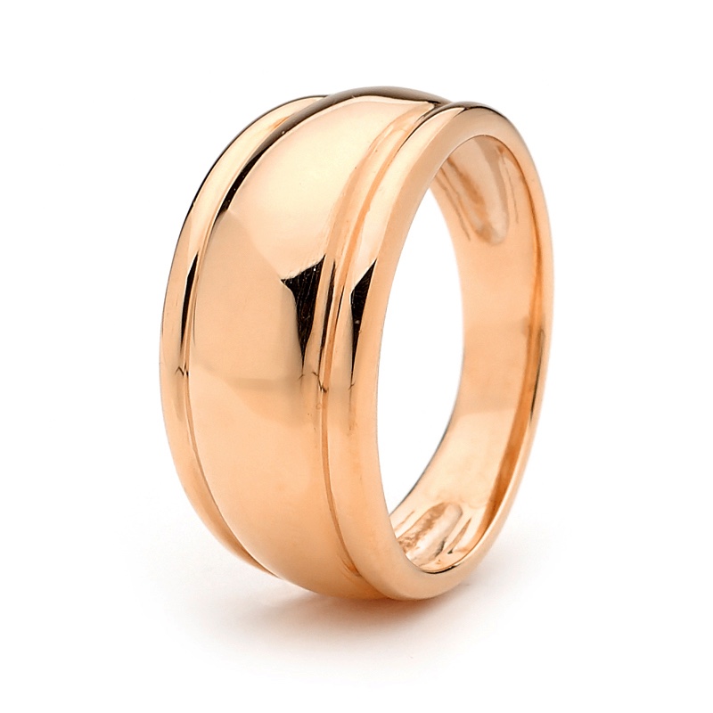 Gold Ring - Wide Dome - Rose Gold