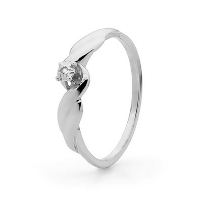 White Gold Diamond Love Ring