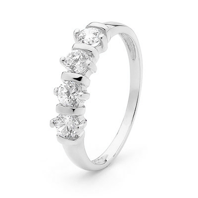 Zirconia Eternity Ring "White Gold"