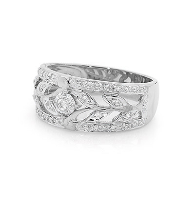 White Gold Diamond Dress Ring