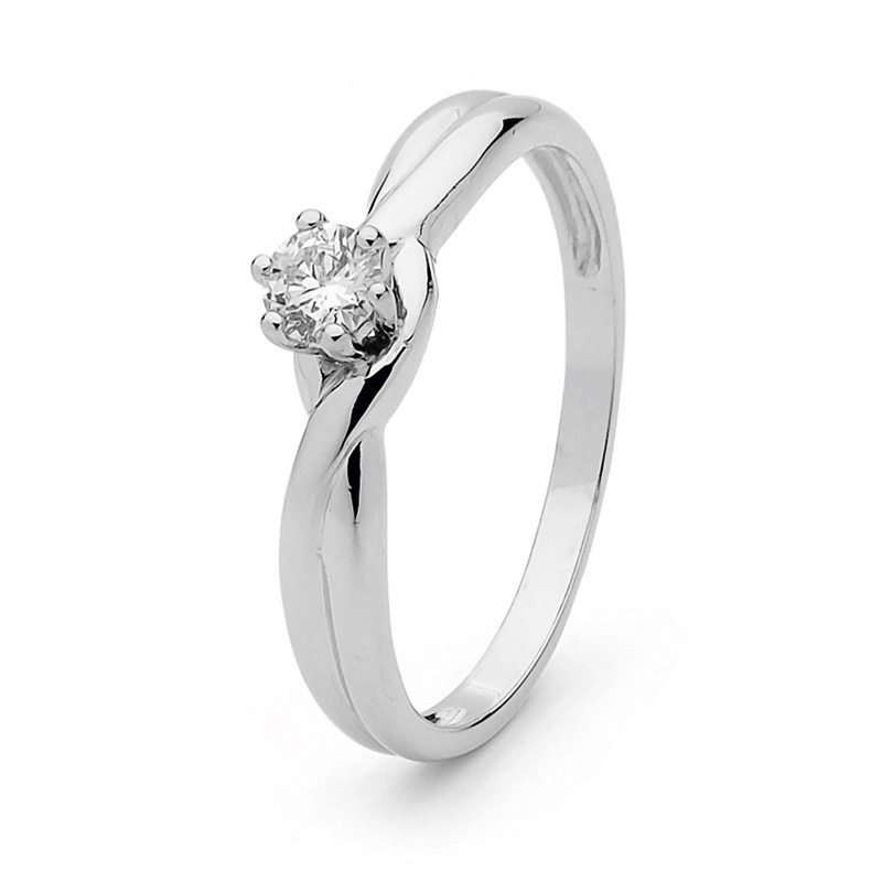 White Gold Engagement Ring - White Gold - 0.20 carat - Eva