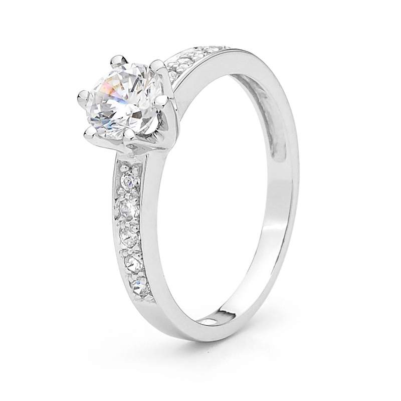 Cubic Zirconia Ring - 1 Carat Engagement