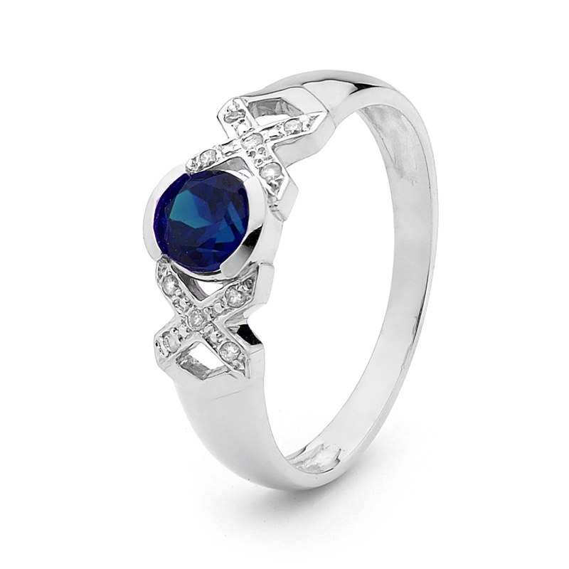 Sapphire Ring - White Gold - Kiss Hug Kiss