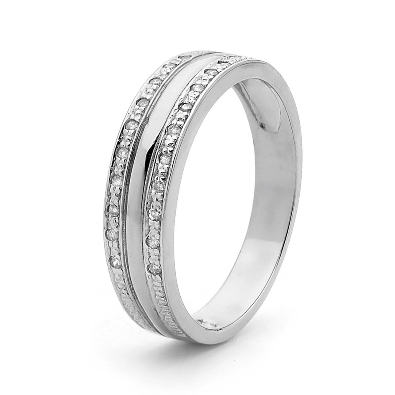 Diamond Set Dress Ring White Gold