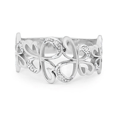 Bee Angel Ring White Gold