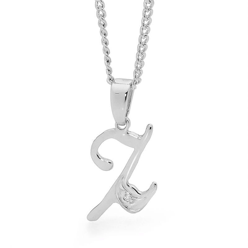 Diamond Set Script Initial Z