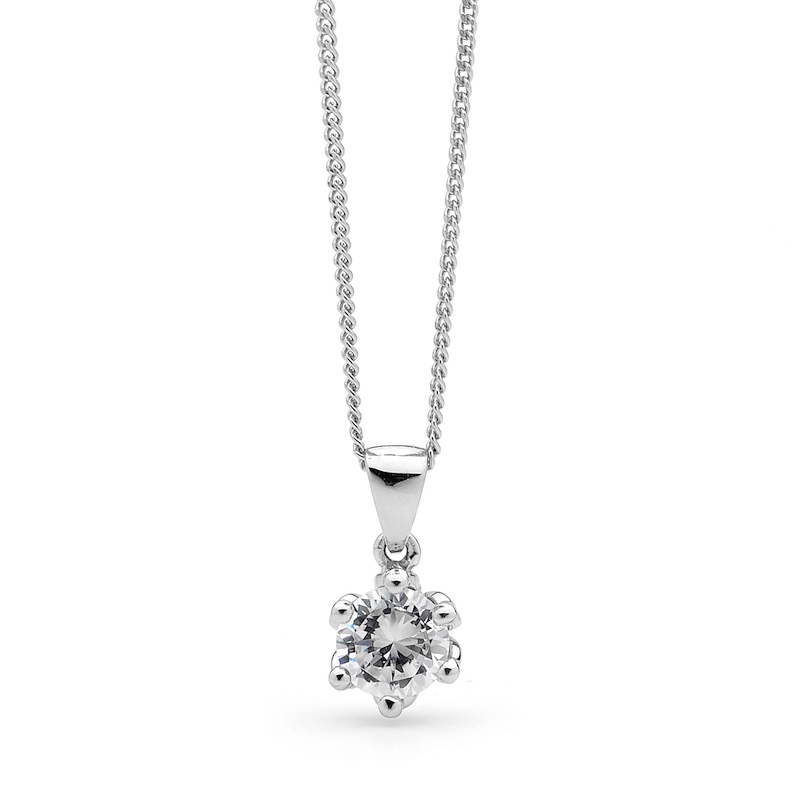 White Gold Zirconia Pendant