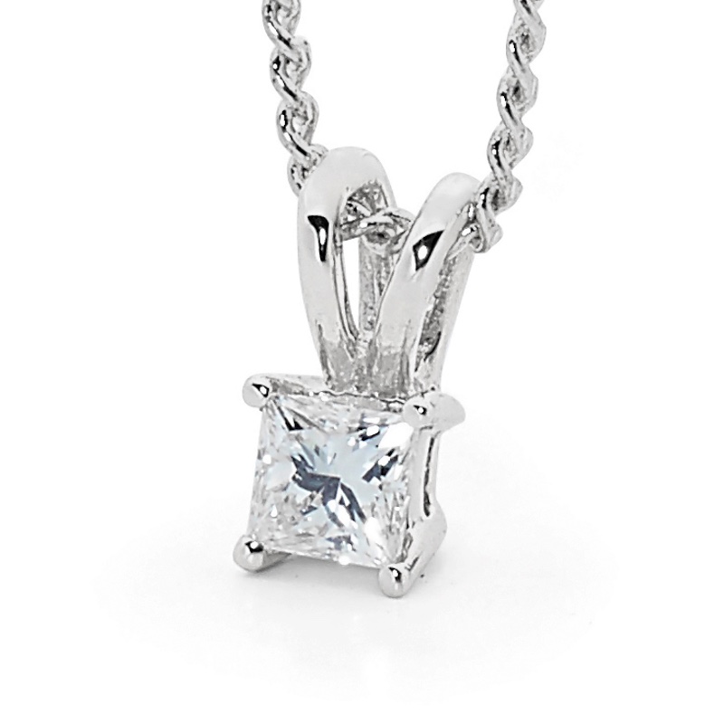 Princess Cut Diamond Pendant - 1/5 Carat